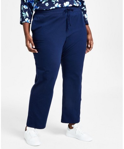 Plus Size Big Sur Sweatshirt & Knit Drawstring Pants Blue $10.79 Pants