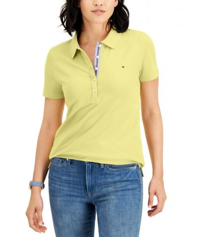 Women's Solid Short-Sleeve Polo Top Snapdragon $23.87 Tops