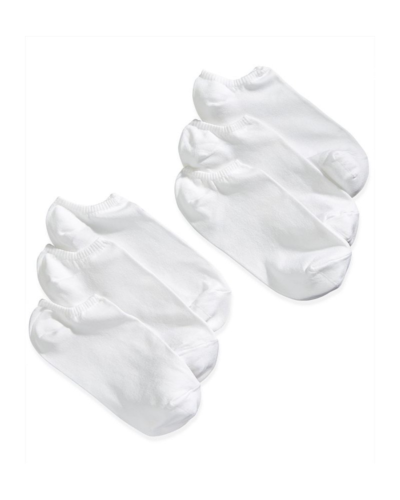 Women's Microfiber Liner Socks 6 Pack White $16.52 Socks