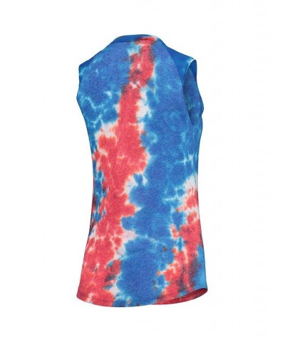 Women's Threads Red and Blue Houston Astros Tie-Dye Tri-Blend Muscle Tank Top Red, Blue $23.10 Tops