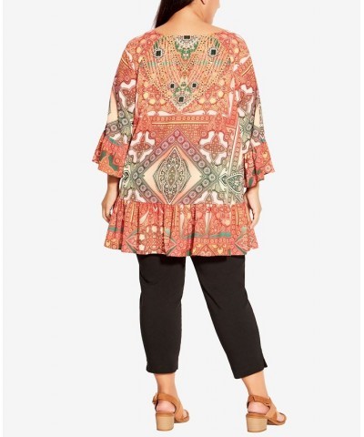 Plus Size Zelma Tunic Top Coastal Tile $32.56 Tops