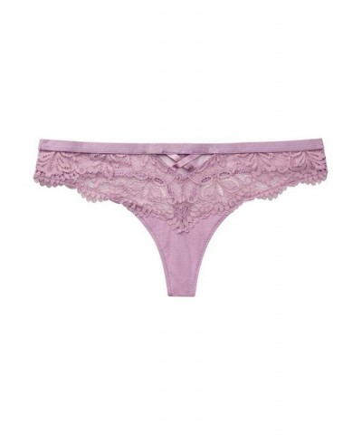 Diara Women's Thong Panty Purple $11.98 Panty