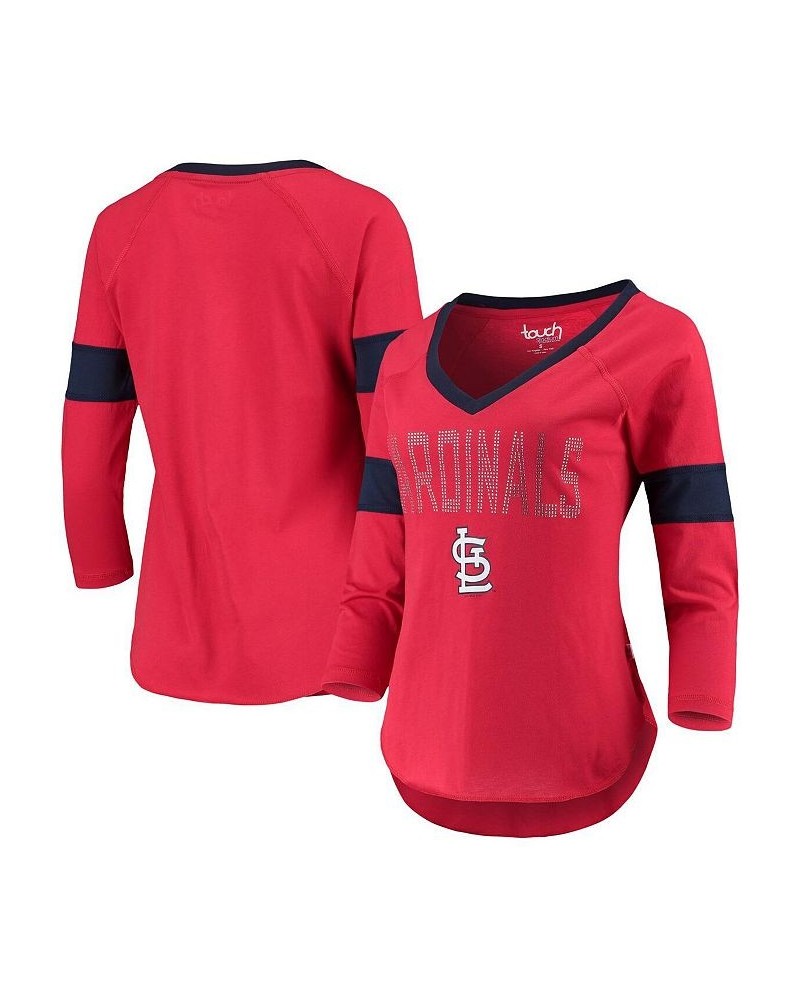 Women's by Alyssa Milano Red St. Louis Cardinals Ultimate Fan 3/4-Sleeve Raglan V-Neck T-shirt Red $21.00 Tops