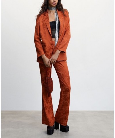 Women's Jacquard Blazer Orange $67.20 Jackets