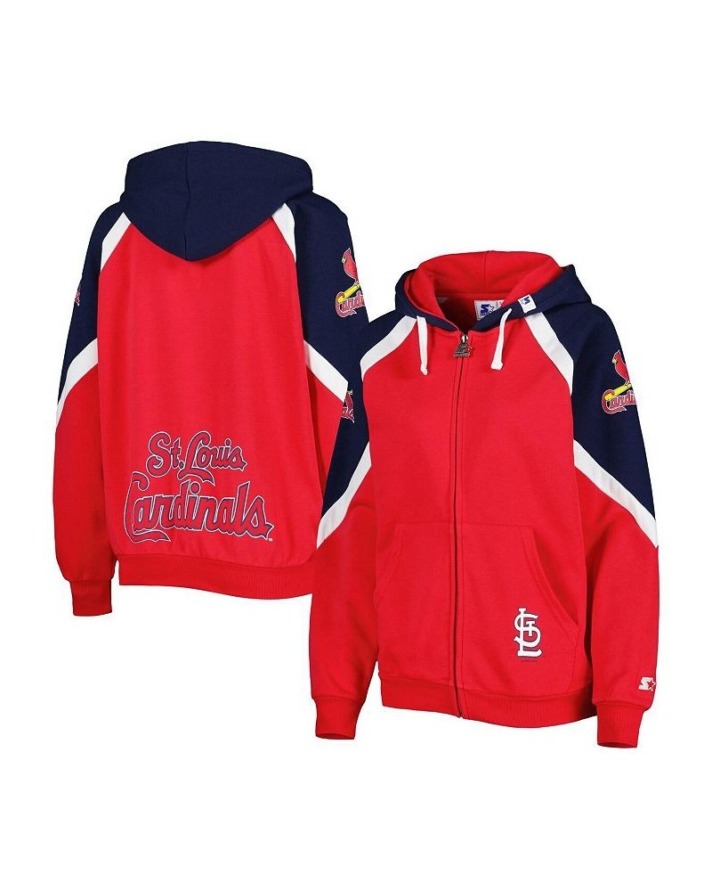 Women's Red Navy St. Louis Cardinals Hail Mary Full-Zip Hoodie Red, Navy $43.70 Sweatshirts