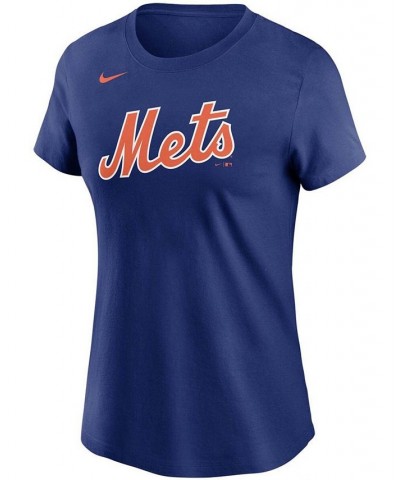 Women's Royal New York Mets Wordmark T-shirt Royal $26.54 Tops