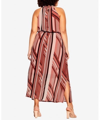 Trendy Plus Size Addison Maxi Dress Rose Artisan Scarf $46.19 Dresses