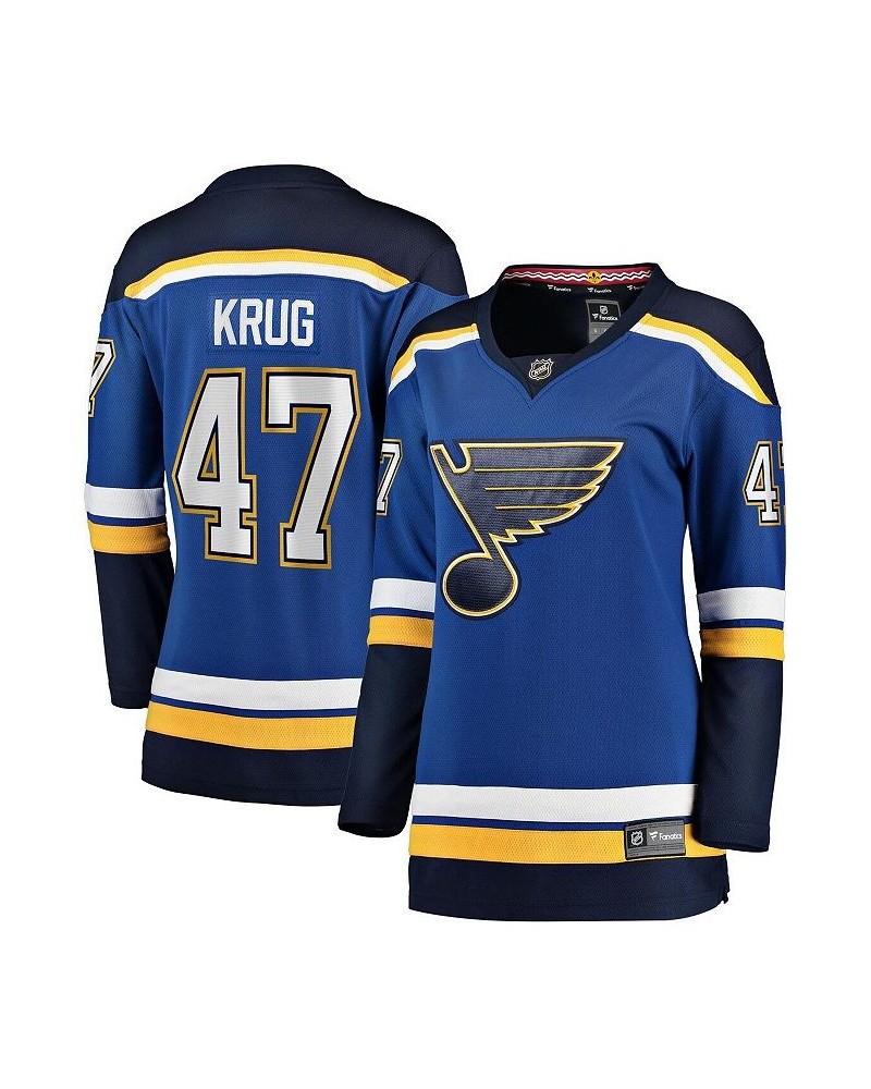 Women's Branded Torey Krug Blue St. Louis Blues Home Premier Breakaway Player Jersey Blue $64.35 Jersey