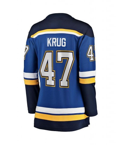 Women's Branded Torey Krug Blue St. Louis Blues Home Premier Breakaway Player Jersey Blue $64.35 Jersey