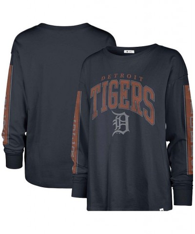 Women's Navy Detroit Tigers Statement Long Sleeve T-shirt Navy $30.55 Tops