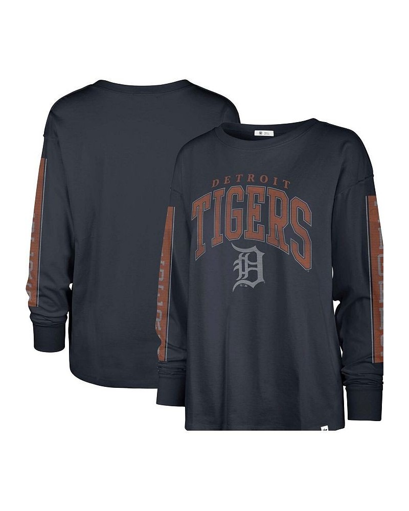 Women's Navy Detroit Tigers Statement Long Sleeve T-shirt Navy $30.55 Tops