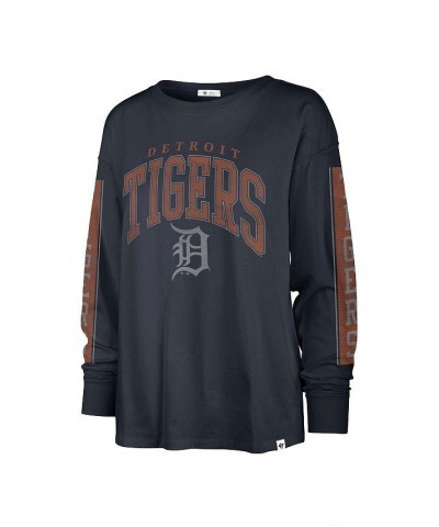 Women's Navy Detroit Tigers Statement Long Sleeve T-shirt Navy $30.55 Tops