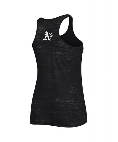 Women's Black Oakland Athletics Plus Size Swing for the Fences Tri-Blend Racerback Tank Top Black $27.26 Tops