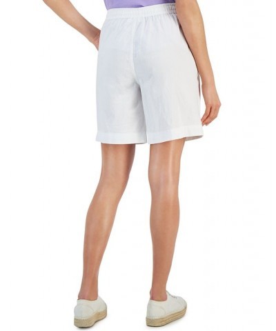 Petite Emilia Cotton High-Rise Pull-On Shorts Bright White $9.45 Shorts