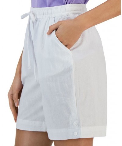 Petite Emilia Cotton High-Rise Pull-On Shorts Bright White $9.45 Shorts