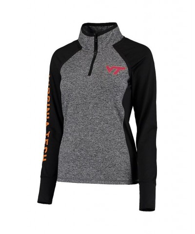 Women's Gray Black Virginia Tech Hokies Finalist Quarter-Zip Pullover Jacket Gray, Black $40.79 Jackets