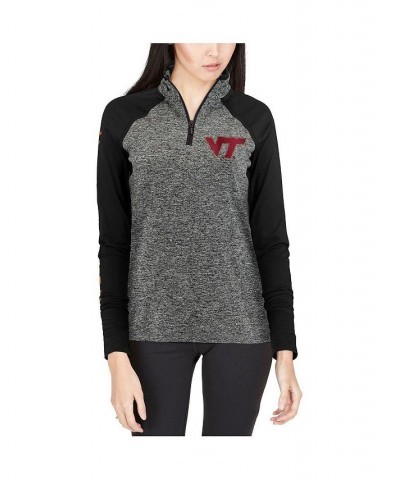 Women's Gray Black Virginia Tech Hokies Finalist Quarter-Zip Pullover Jacket Gray, Black $40.79 Jackets