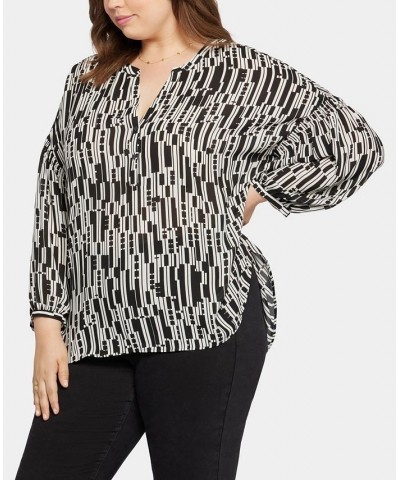 Plus Size Paulina Peasant Blouse Giselle Geo $29.48 Tops