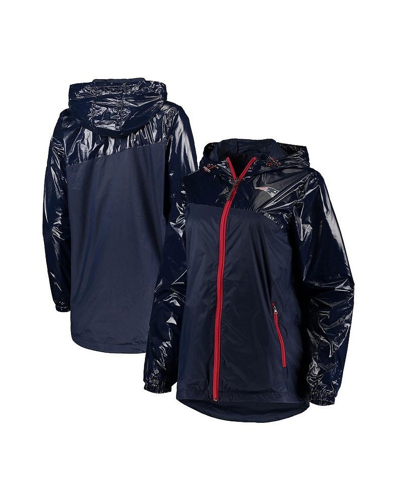 Women's Navy New England Patriots Double-Coverage Full-Zip Hoodie Jacket Navy $41.40 Jackets