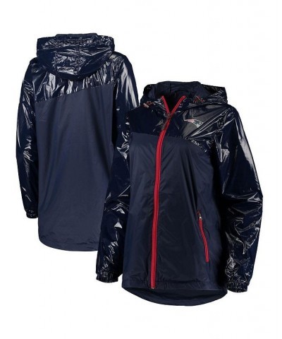 Women's Navy New England Patriots Double-Coverage Full-Zip Hoodie Jacket Navy $41.40 Jackets