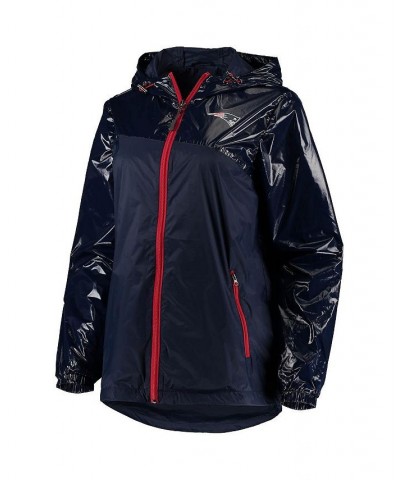 Women's Navy New England Patriots Double-Coverage Full-Zip Hoodie Jacket Navy $41.40 Jackets