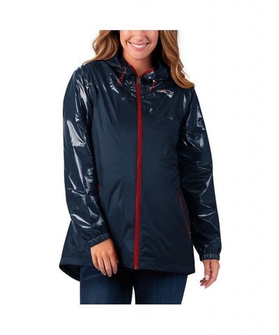 Women's Navy New England Patriots Double-Coverage Full-Zip Hoodie Jacket Navy $41.40 Jackets