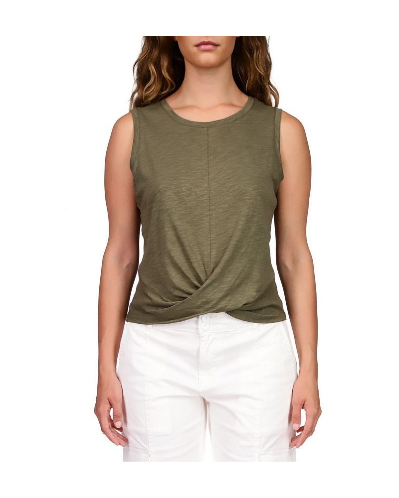 Women's Twist-Front Tank Top Green $26.46 Tops