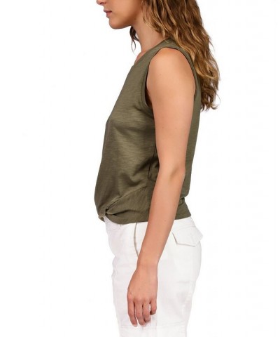 Women's Twist-Front Tank Top Green $26.46 Tops