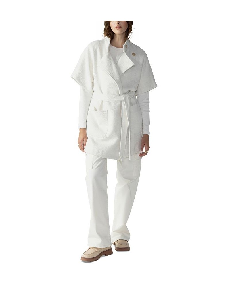 Women's Cocoon Wrap Coat Creme $42.33 Jackets