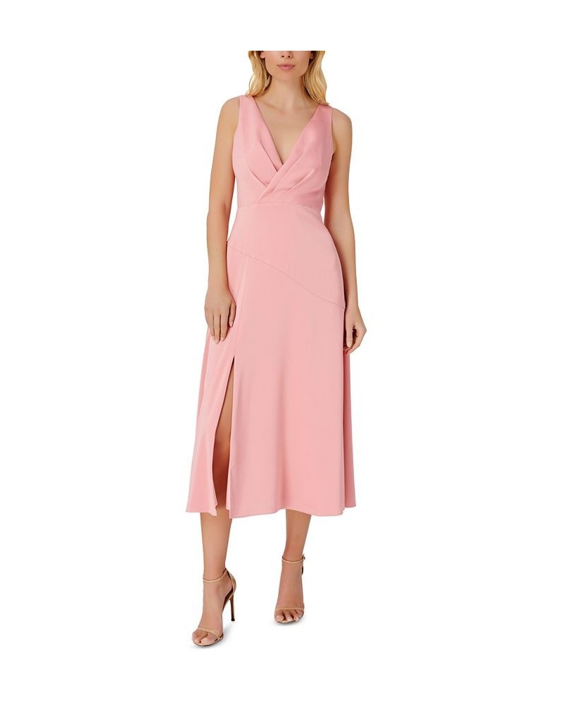 Women's Satin Midi Dress Deep Rose $42.11 Dresses