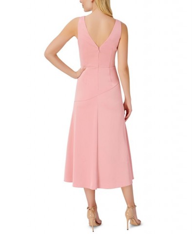 Women's Satin Midi Dress Deep Rose $42.11 Dresses