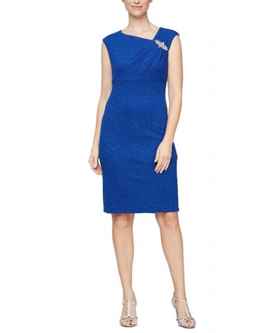 Women's Metallic Sheath Dress Cobalt $46.53 Dresses