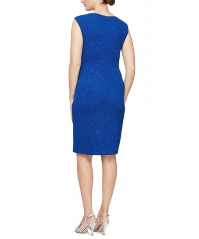 Women's Metallic Sheath Dress Cobalt $46.53 Dresses