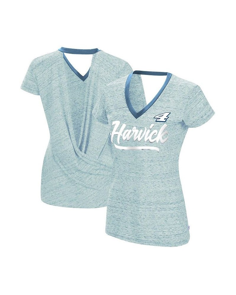 Women's Heather Powder Blue Kevin Harvick Halftime Back Wrap T-shirt Heather Powder Blue $23.84 Tops