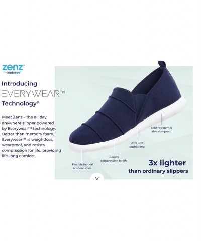 Zenz from Isotoner Women's Indoor/Outdoor Pintuck Lauren Slip-Ons Black $13.87 Shoes