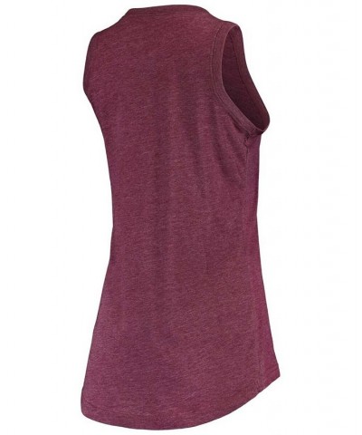 Women's Maroon Texas A M Aggies Ferris Melange V-Neck Tank Top Maroon $17.84 Tops