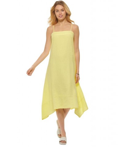 Women's Linen Asymmetrical Camisole Dress Limoncello $52.82 Dresses