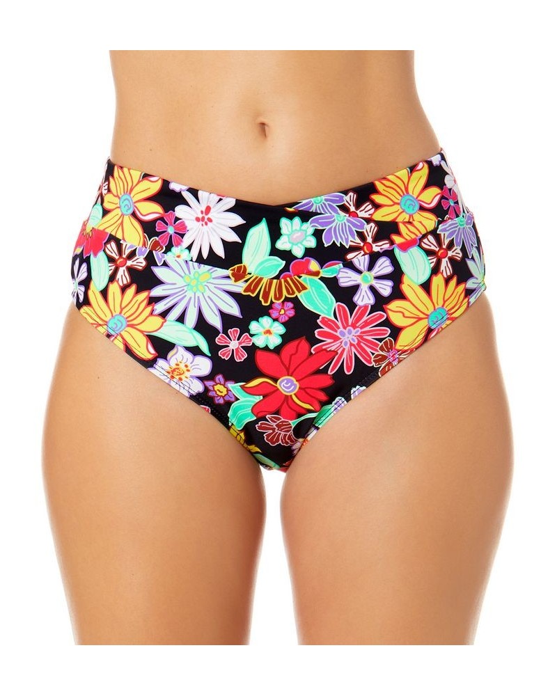 Juniors' Penny Lane Floral-Print Smocked Bandeau Bikini Top & Bottoms Multi $20.99 Swimsuits