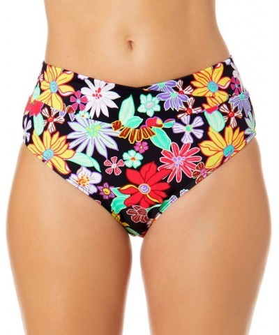 Juniors' Penny Lane Floral-Print Smocked Bandeau Bikini Top & Bottoms Multi $20.99 Swimsuits