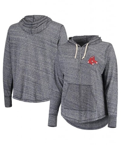 Women's Navy Boston Red Sox Plus Size Full-Zip Hoodie Blue $37.40 Sweatshirts