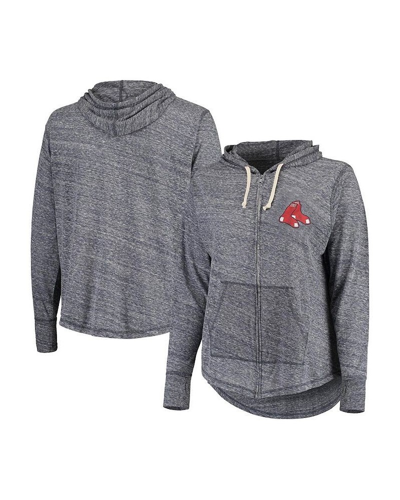 Women's Navy Boston Red Sox Plus Size Full-Zip Hoodie Blue $37.40 Sweatshirts