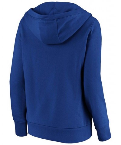 Plus Size Royal Toronto Blue Jays Victory Script Crossover Neck Pullover Hoodie Royal $37.60 Sweatshirts