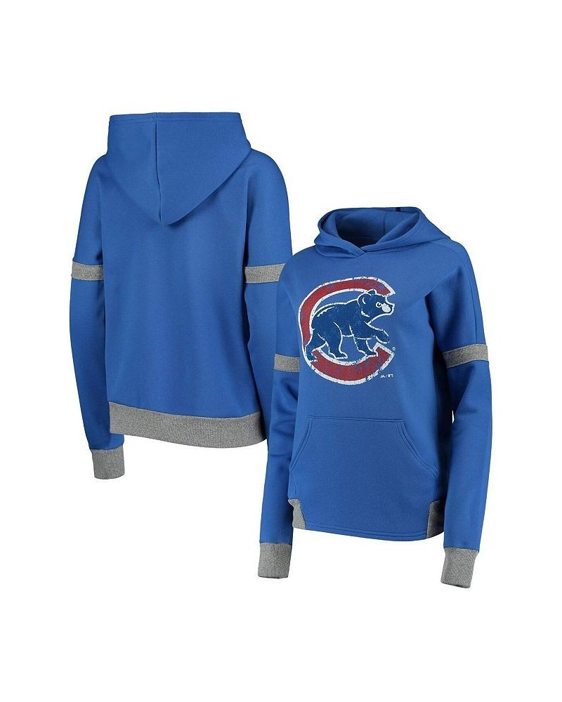 Women's Threads Royal and Gray Chicago Cubs Iconic Fleece Pullover Hoodie Royal, Gray $30.75 Sweatshirts