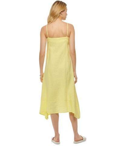 Women's Linen Asymmetrical Camisole Dress Limoncello $52.82 Dresses