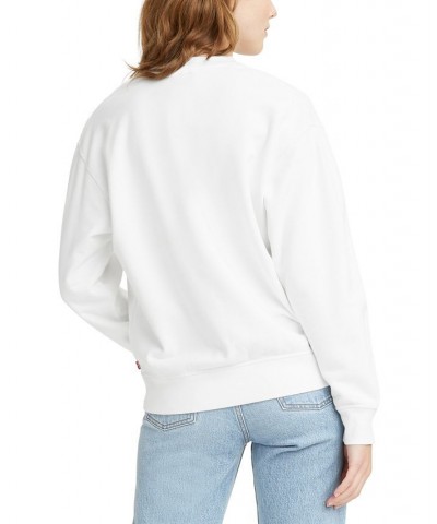 Women's Logo Crewneck Sweatshirt White Batwing $31.61 Sweatshirts