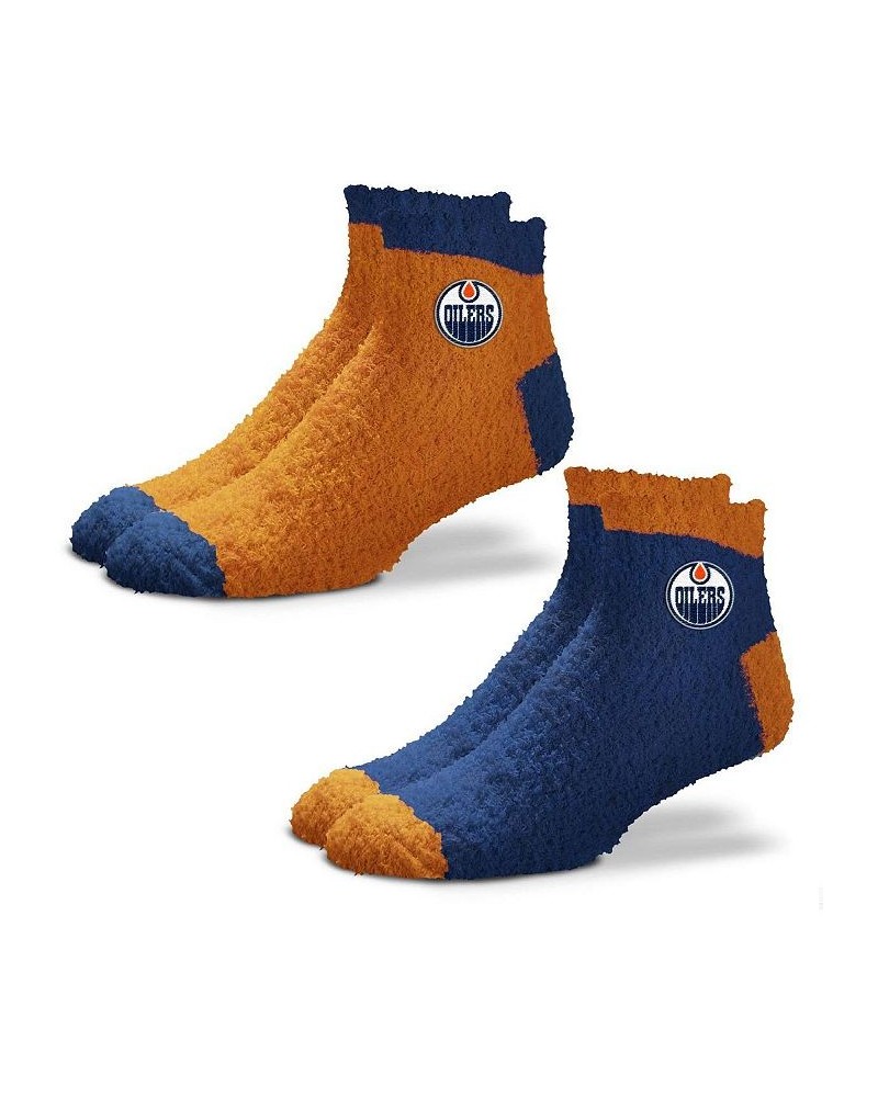 Women's Edmonton Oilers 2-Pack Team Sleep Soft Socks Navy $15.36 Socks