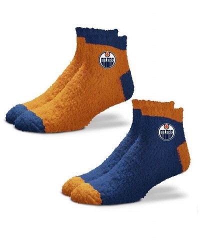 Women's Edmonton Oilers 2-Pack Team Sleep Soft Socks Navy $15.36 Socks