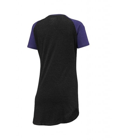 Women's Black Heathered Purple Baltimore Ravens Meter Raglan V-Neck Knit Nightshirt Black, Heathered Purple $24.44 Pajama