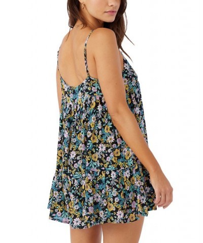 Juniors' Rilee Floral-Print Cover-Up Dress Black $33.36 Swimsuits