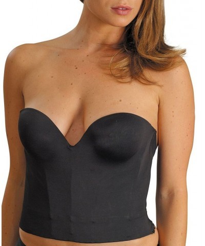 Women's Invisible Low Plunge Longline Bra Black $33.30 Bras